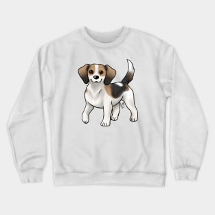 Dog - Queen Elizabeth Pocket Beagle - White Tan and Black Crewneck Sweatshirt
